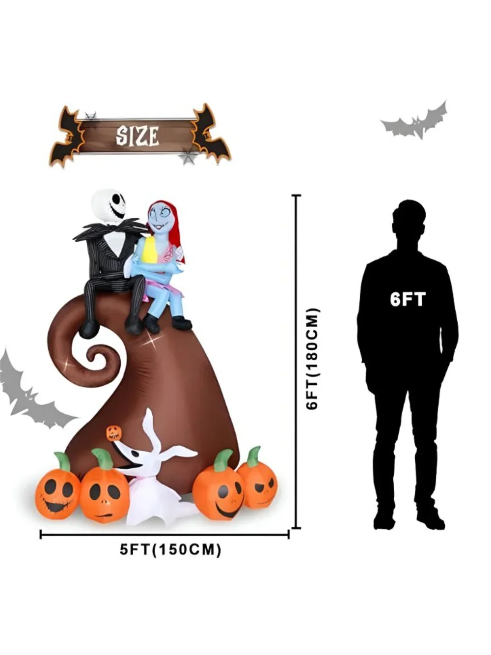 6 Ft Inflatable Halloween Outdoor Yard Decoration - Halloween Hill Skeleton